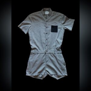 Romper Jack Checkered Short Sleeve Romper with Pocket